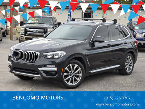 2019 BMW X3 for sale at BENCOMO MOTORS in El Paso TX