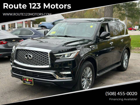 2019 Infiniti QX80 for sale at Route 123 Motors in Norton MA