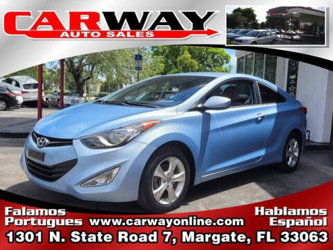 2013 Hyundai Elantra Coupe for sale at CARWAY Auto Sales in Margate FL