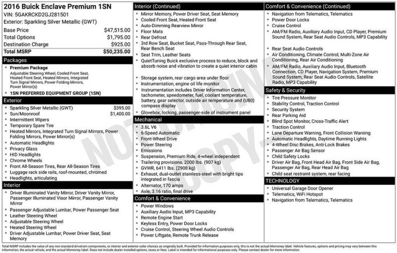 2016 Buick Enclave Premium
