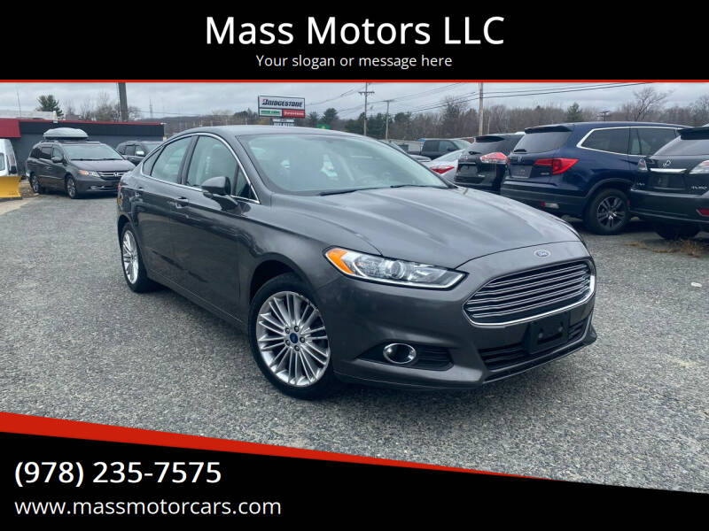 2016 Ford Fusion for sale at Mass Motors LLC in Worcester MA