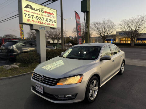 2015 Volkswagen Passat for sale at AutoPro Virginia LLC in Virginia Beach VA