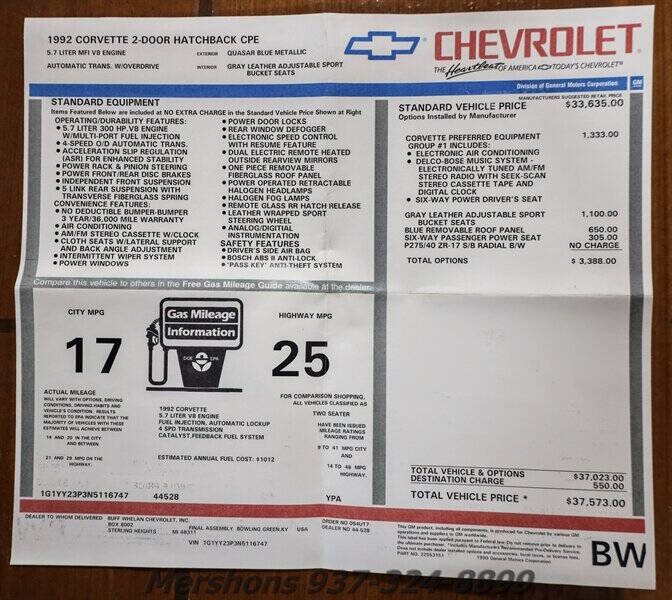 1992 Chevrolet Corvette