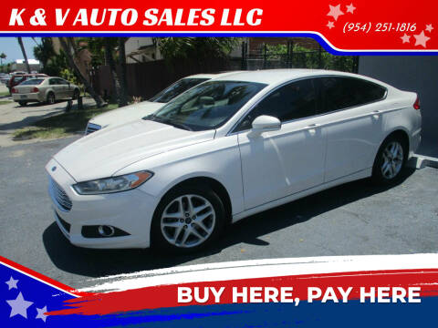 2014 Ford Fusion for sale at K & V AUTO SALES LLC in Hollywood FL