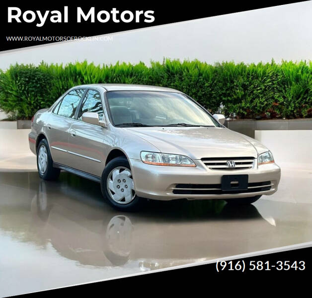 2001 Honda Accord for sale at Royal Motors in Rocklin CA