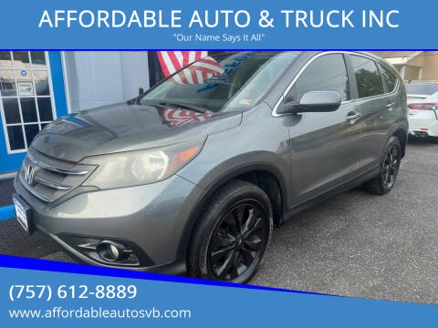 2012 Honda CR-V for sale at AFFORDABLE AUTO & TRUCK INC in Virginia Beach VA