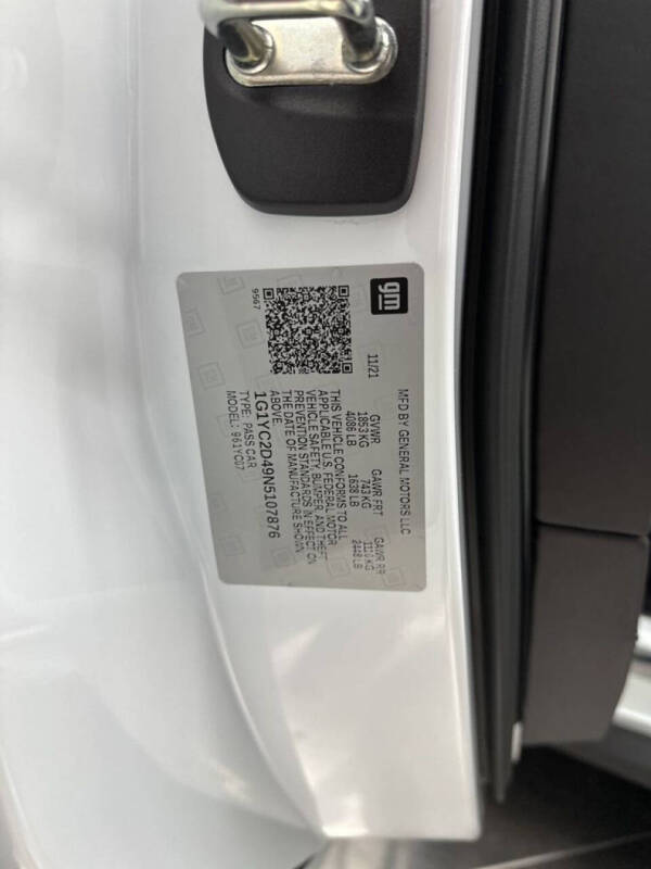 2022 Chevrolet Corvette Stingray