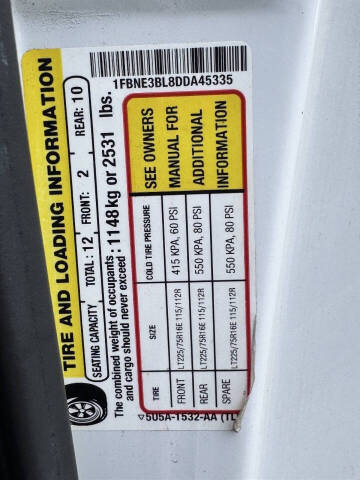 2013 Ford E-Series E-350 SD XL