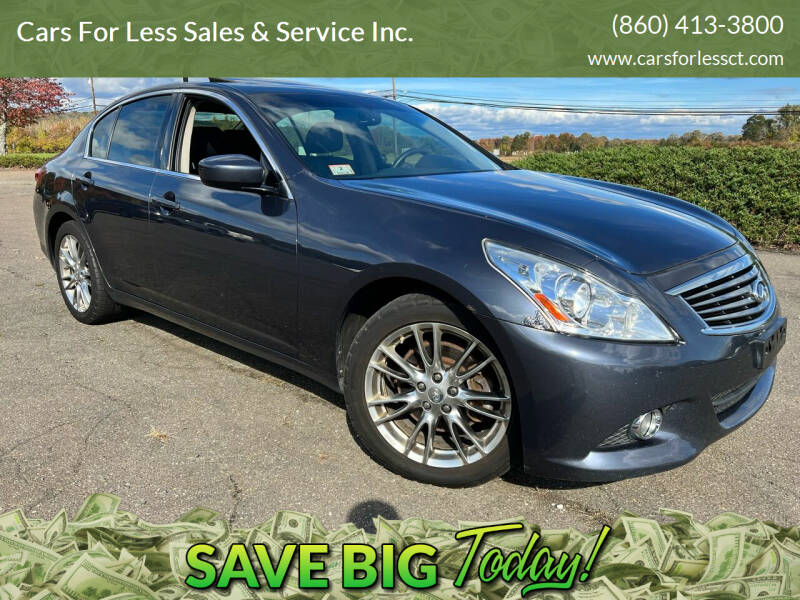 2011 Infiniti G37 Sedan for sale at Cars For Less Sales & Service Inc. in East Granby CT
