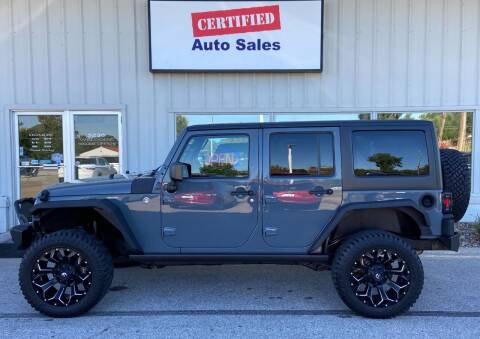 2015 Jeep Wrangler Unlimited for sale at Certified Auto Sales in Des Moines IA