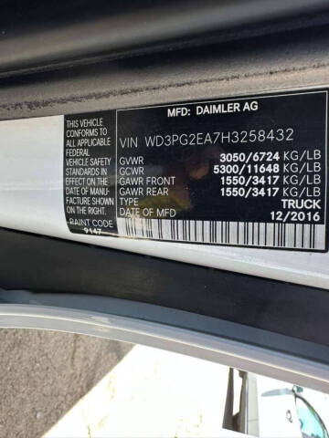 2017 Mercedes-Benz Metris Worker Cargo