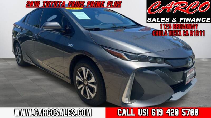 2018 Toyota Prius Prime for sale at CARCO SALES & FINANCE in Chula Vista CA