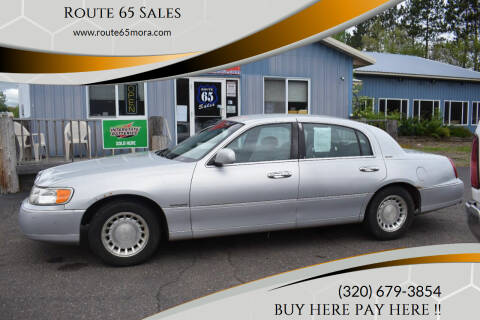 1998 Lincoln Town Car for sale at Route 65 Sales in Mora MN