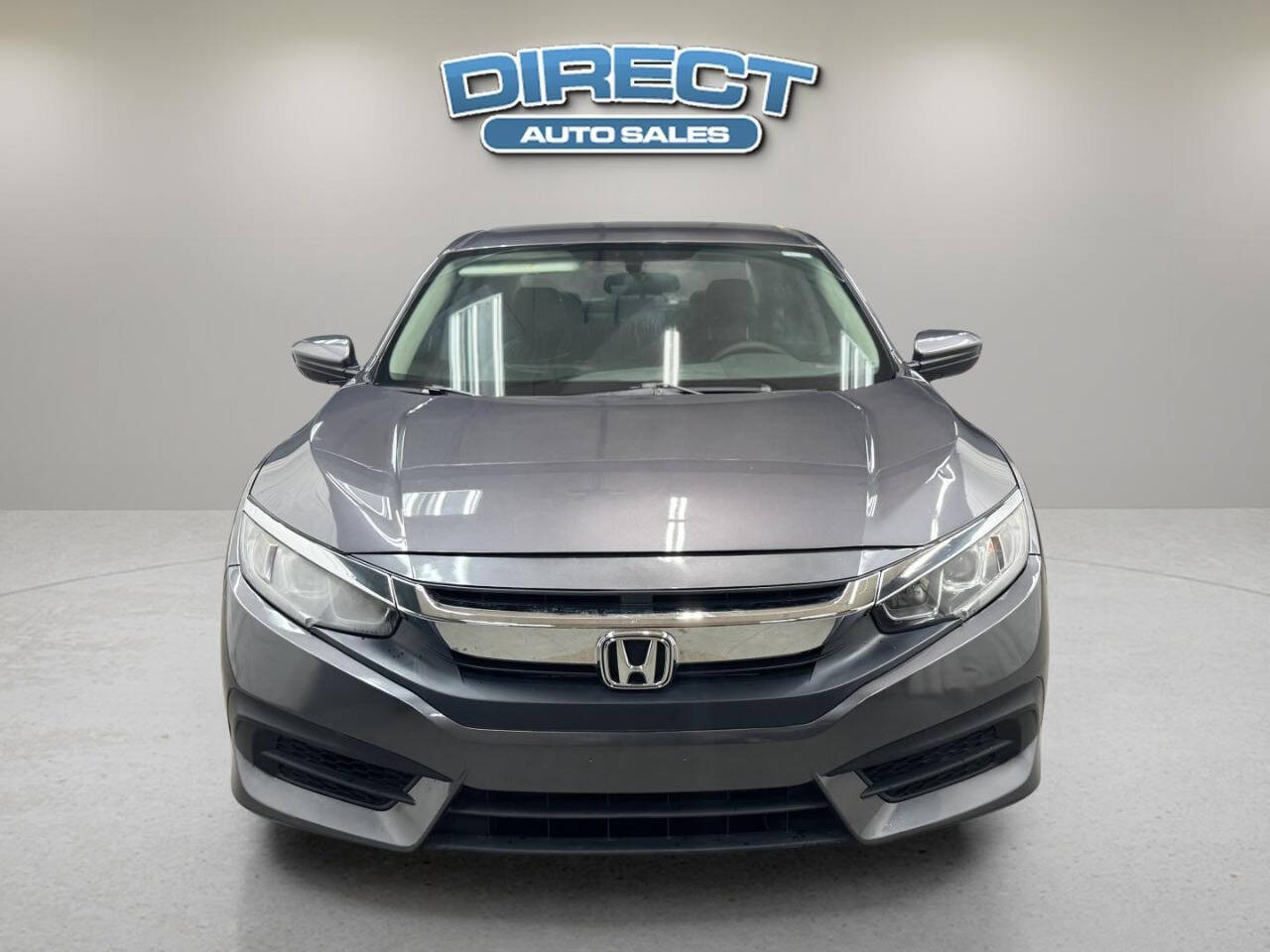 2017 Honda Civic LX 4dr Sedan CVT - Gray exterior view 2
