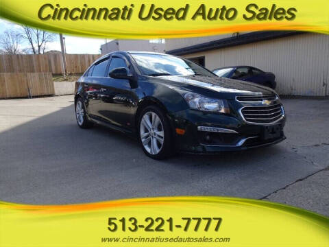 2015 Chevrolet Cruze for sale at Cincinnati Used Auto Sales in Cincinnati OH