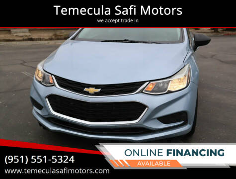 2017 Chevrolet Cruze for sale at Temecula Safi Motors in Temecula CA