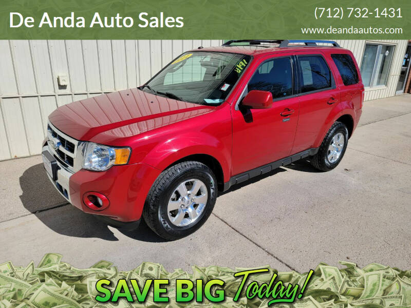 2011 Ford Escape for sale at De Anda Auto Sales in Storm Lake IA