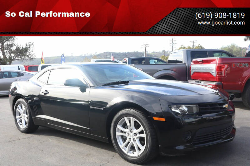 2015 Chevrolet Camaro for sale at So Cal Performance in San Diego CA