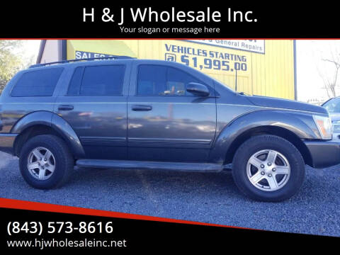 2004 Dodge Durango for sale at H & J Wholesale Inc. in Charleston SC