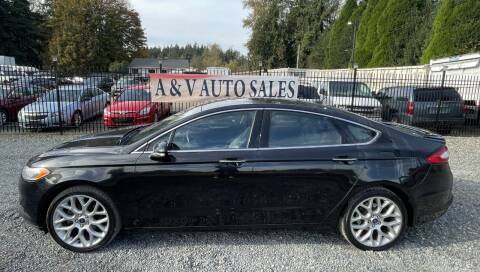 2013 Ford Fusion for sale at A & V AUTO SALES LLC in Marysville WA