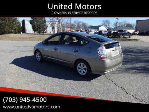 2008 Toyota Prius for sale at United Motors in Fredericksburg VA