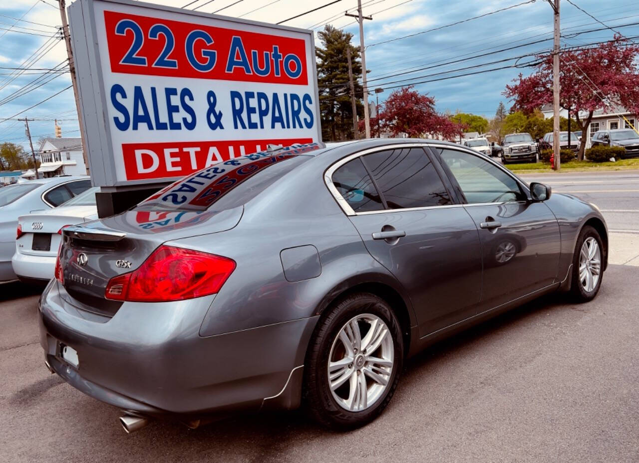 2011 INFINITI G25 Sedan for sale at 22 G Auto Sales in Schenectady, NY