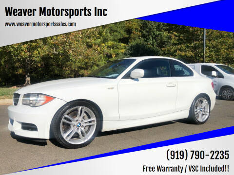 2011 BMW 1 Series for sale at Weaver Motorsports Inc in Cary NC