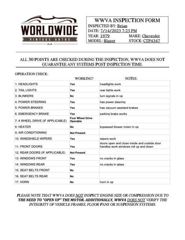 1979 Chevrolet Blazer