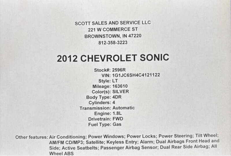 2012 Chevrolet Sonic LT