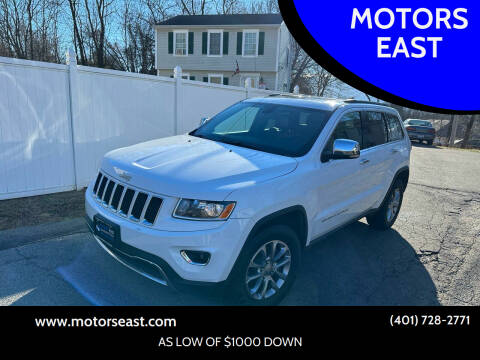 2016 Jeep Grand Cherokee for sale at MOTORS EAST in Cumberland RI