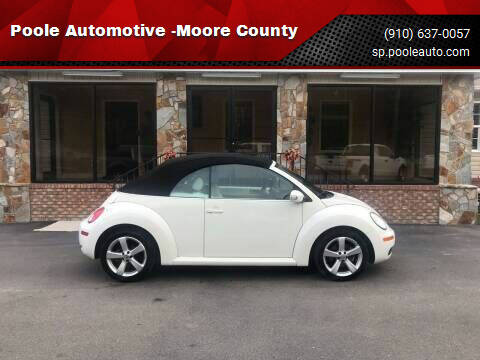 2007 Volkswagen New Beetle Convertible for sale at Poole Automotive in Laurinburg NC