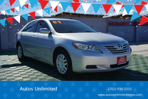 2007 Toyota Camry for sale at Autos Unlimited in Las Vegas NV