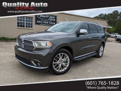 2015 Dodge Durango for sale at Quality Auto of Collins in Collins MS