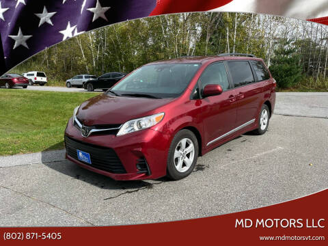 2019 Toyota Sienna for sale at MD Motors LLC in Williston VT
