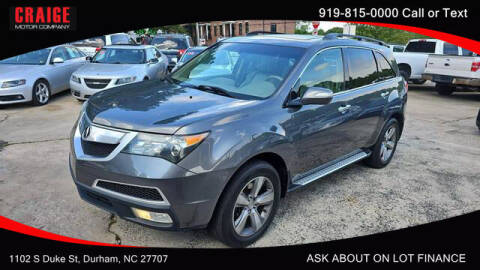 2011 Acura MDX for sale at CRAIGE MOTOR CO in Durham NC