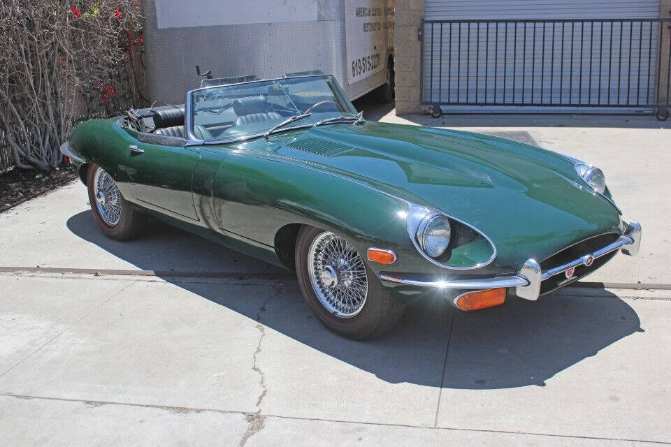 Green 1969 Jaguar E-Type Convertible 57