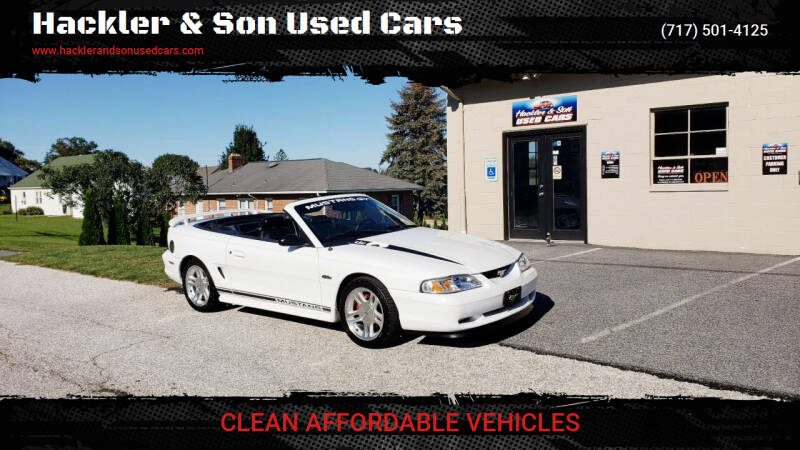 1998 Ford Mustang for sale at Hackler & Son Used Cars in Red Lion PA