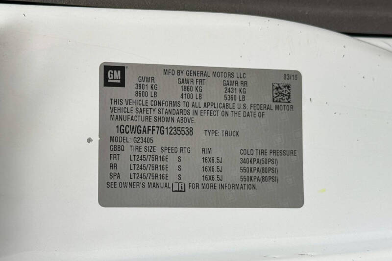 2016 Chevrolet Express 2500