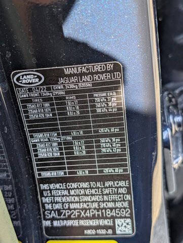 2023 Land Rover Range Rover Evoque P250 SE