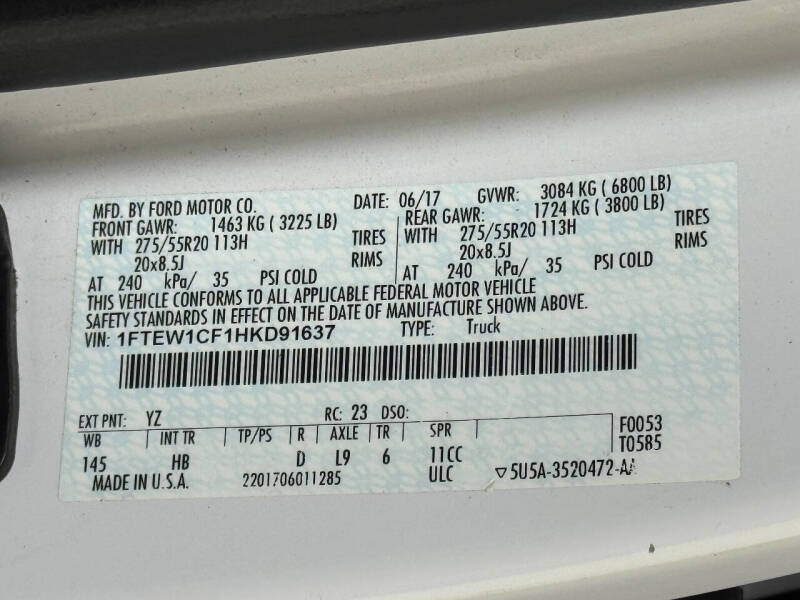 2017 Ford F-150 Lariat