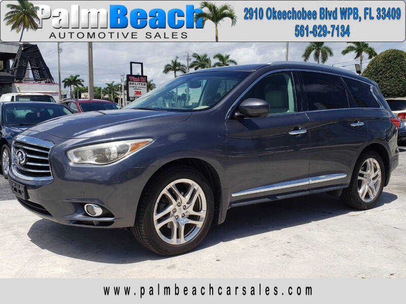 2013 Infiniti JX35 for sale at Palm Beach Automotive Sales in West Palm Beach FL