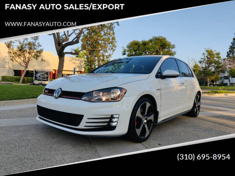 2017 Volkswagen Golf GTI for sale at FANASY AUTO SALES/EXPORT in Yorba Linda CA