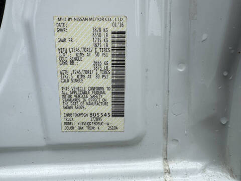 2016 Nissan NV 1500 S