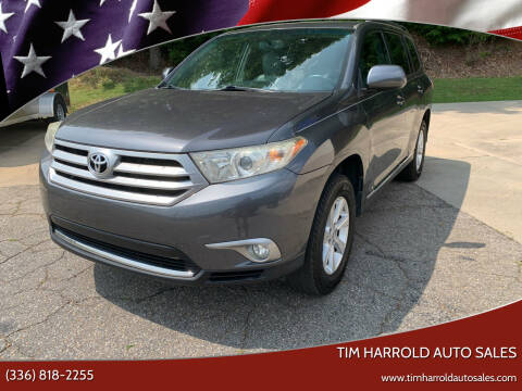 2012 Toyota Highlander for sale at Tim Harrold Auto Sales in Wilkesboro NC