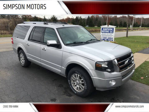 2012 Ford Expedition EL for sale at SIMPSON MOTORS in Youngstown OH