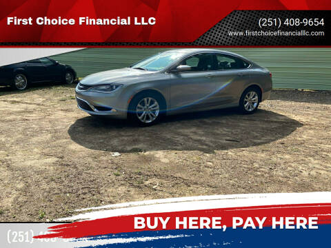 2015 Chrysler 200 for sale at First Choice Financial LLC in Semmes AL