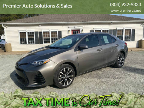2017 Toyota Corolla for sale at Premier Auto Solutions & Sales in Quinton VA