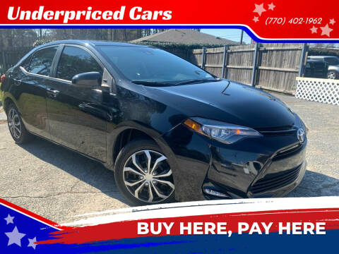 2018 Toyota Corolla for sale at Underpriced Cars in Marietta GA