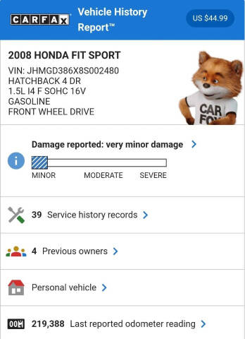 2008 Honda Fit Sport