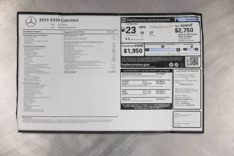 2019 Mercedes-Benz E-Class E 450